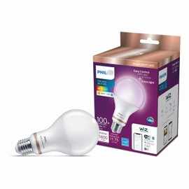 Smart LED 100-Watt A21 General Purpose Light Bulb, Frosted Color, Dimmable, E26 Medium Base (1-Pack) - Temperature: Color & Tunable White (2200-6500K)
