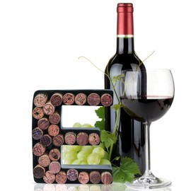 Made Easy Kit Metal Letter Wine Cork Keepsake Saver & Holder Monogram w/Free Wall Mount Kit A-Z (Letter E, Small)
