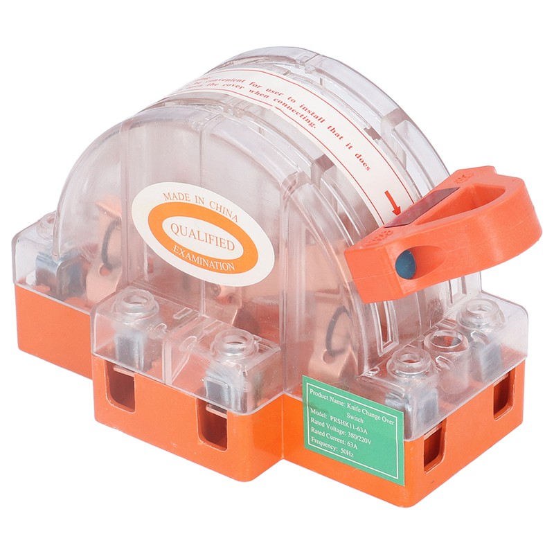 Knife Switch 2P 63A Pure Copper LED Bidirectional Dual Throw