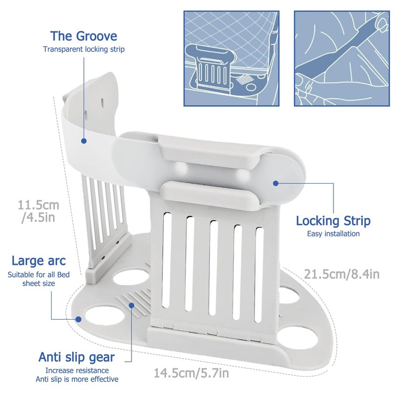 YANJINGSHE 4 Pcs Bed Sheet Holder with Lock Strips,Pieces Heavy