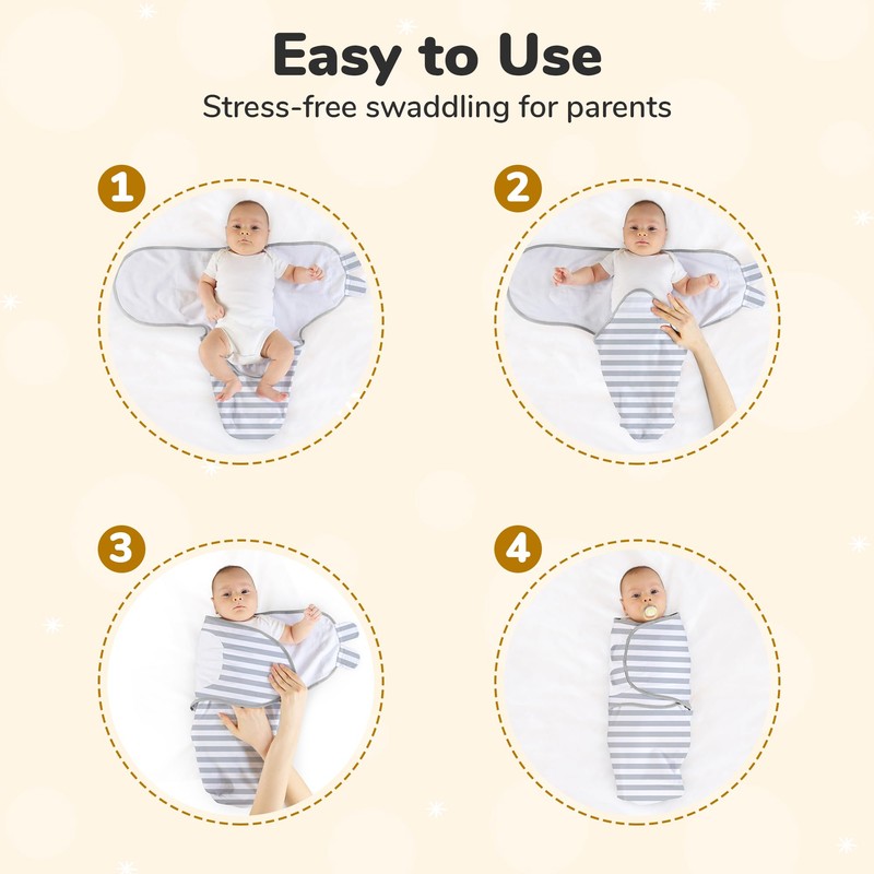 Mama Cheetah Organic Baby Swaddle Blanket, Adjustable Newborn Swaddle Sleep