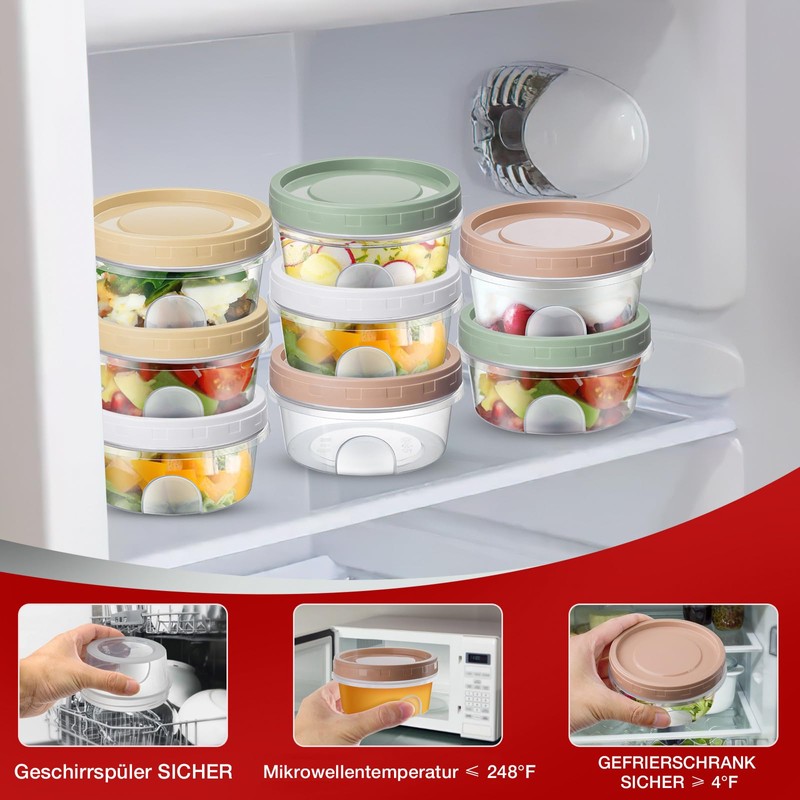 Mispudin Reusable Food Storage Containers with Lids Pack of 16