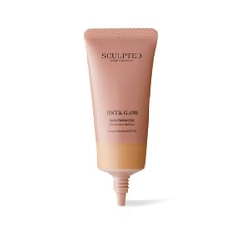 Tint & Glow Hydrating Moisturising Skin Enhancer from Sculpted by Aimee (Deep Tan 8.0) – 45ml Cruelty-Free Moisturising & Tinted Skin Booster with SPF 30 and Blue Light Protection