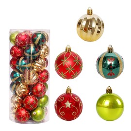 6cm Christmas Ball Ornaments 30 Pieces Of Shatter Proof Christmas Tree Ornaments for 2021 Xmas Holidays Weddings Party