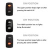 Amber Led Turn Signal Rocker Switch 7 PIN ON-Off-ON DPDT