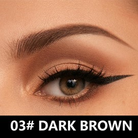4-in-1 Eyebrow Pencil, Waterproof Microblading Eyebrow Pencil, 2-pronged precision eyebrow pencil, easy to create a natural eyebrow shape, non-drying, lasts all day long:_03# Dark Brown