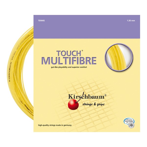 Kirschbaum Set Touch Multifibre Tennis String, 1.25mm/17-Gauge, Natural