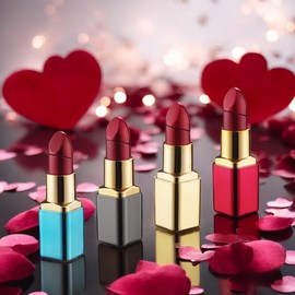 Cute Lipstick Lighter, Soft Flame Refillable Gas Butane Torch,Collectible Ladies Unique Lighter, Suitable Gift for Women, Birthday, Candle (No Gas) (Red)