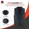 Daniel Smart Biker Vest for Men Premium Goat Leather Motorcycle