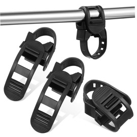 Totority 4Pcs Bicycle Flashlight Mount Durable Light Support Bracket for Bikes Fishing Rods More Secure Fit for Various Flashlight Multi Purpose Use