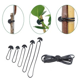 Mowein 40 Flash Ties 11 cm - Plant Ties for Horticulture and Household | Cable Ties | Hose Ties | Universal Rubber Binding | Pack of 40 | UV-Resistant and Elastic | Resealable