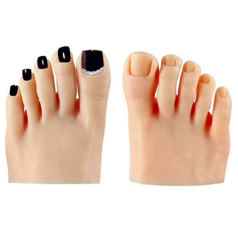 Fayelume 1 Pair Fake Foot, Silicone Feet, Nail Art Training