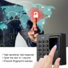 Access Control System Keypad Fingerprint Card Reader Password Black DC12V