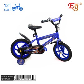 EB 12\" Blue Bicycle for Kids 1pcs/cs 20\" Sports Style Steel Aluminum Fork Bike Plastic Basket V Brake System for Boys Girls