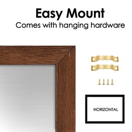 Dry Erase Monthly Calendar Whiteboard, Magnetic Whiteboard for Wall, Hanging Board for Office, Home School, Solid Pine Wood Walnut Brown Framed Message Board, 13"x 17"(YL-WB-3343-B)