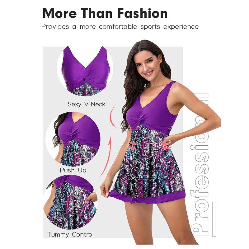 ECUPPER - Traje de baño de una pieza para mujer,