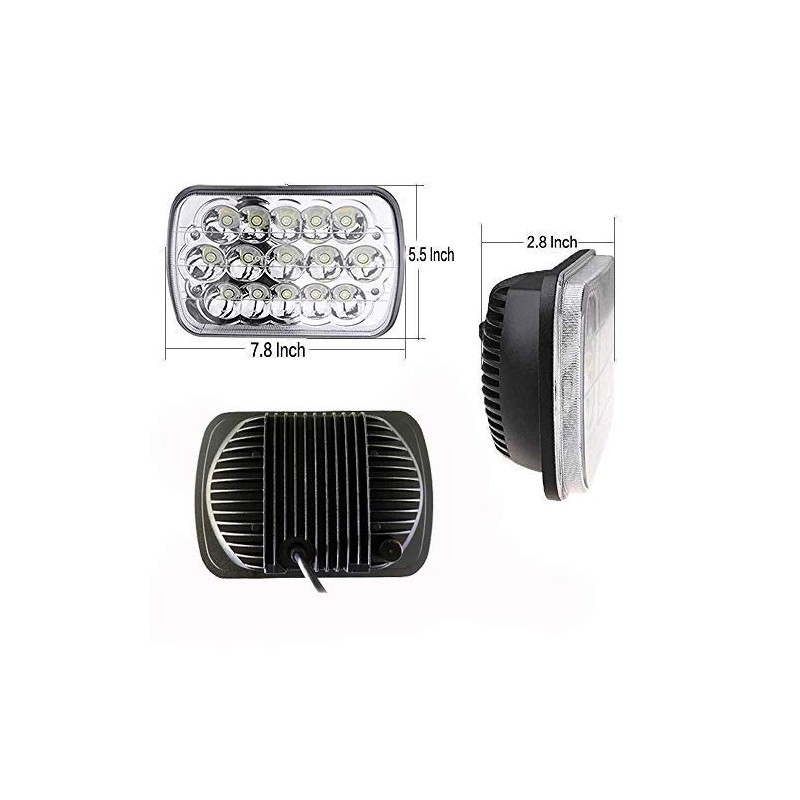 AMUNIESUN Pair 7x6Inch Headlight Sealed Beam For Dodge D150 D250