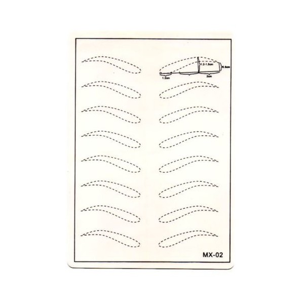 Permanent Makeup Microblading Practice Skin Checked Brow Skin x3