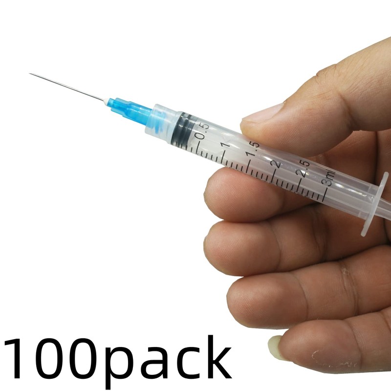15 Pack 3ml 23Ga Plastic Syringe with Measurement for Scientific