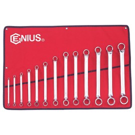Genius Tools 13 Piece Metric Double Ended Offset Ring Wrench Set (Mirror Finish) DE-713M