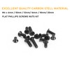 BinifiMux M4 Flat Head Screws and Hex Nuts Phillips, Countersunk