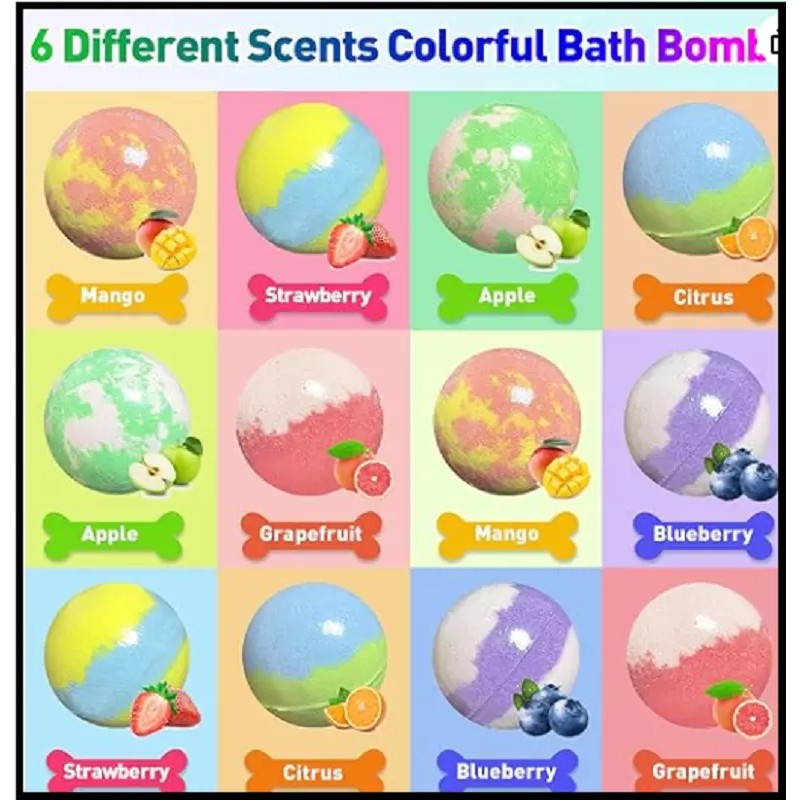 Lisotera Bath Bombs for Kids 12Pcs Bath Bombs with Surprise