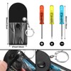 Jutom 36 Pcs Mini Screwdriver Keychain Tape Measure LED Lights