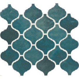 Daltile Mesmerist 11" X 12" Ceramic Arabesque Mosaic Tile in Mystique Gloss (10 PC Per Carton) (7.4 SQFT Per Carton )