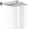 GGStudy Rain Shower Head Brushed Nickel with Extension Arm 16