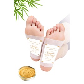 TEWEAE Foot Pads - (60Pads) Ginger Foot Pads, Pure Natural Bamboo Vinegar Ginger Powder Foot Paches, Overnight Foot Pads for Travel or Home Use.