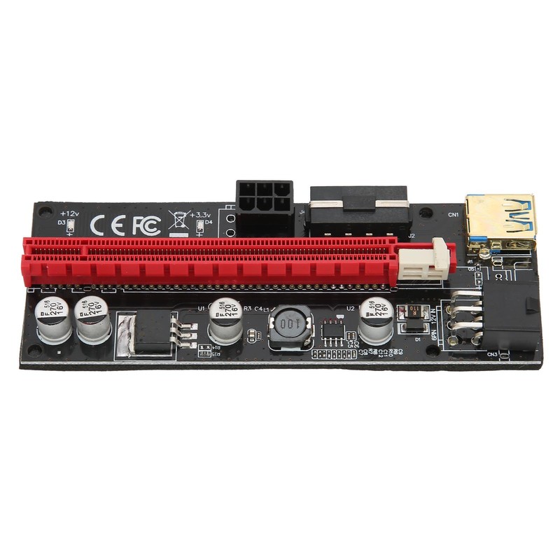 PCIE 1X to 16X Riser Card 4 Solid Capacitors 6