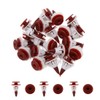 uxcell 20Pcs Red White Plastic Rivets Push Type Bumper Fender