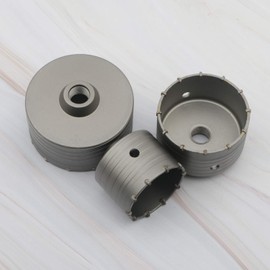 jiuwu 80mm / 100mm /120mm Carbide Steel Concrete Hole Saw Set SDS Shank Wall Cutter Drill Bits with 2pcs Connecting Rod for Wall Drill Brick Stone Concrete Cement