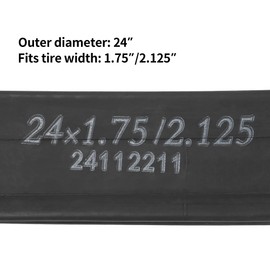RUTU 24 Inch Bike Tubes,24x1.75/2.125 Inner Tube with 32mm Schrader Valve and Installation Accessorie - Compatible with 24x2.125 24x1.95 Bike Tube - Premium Heavy Butyl Inner Tube-2 Pack