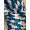 MFP Solid Braid Derby Rope 5/8 inch, White Blue (50