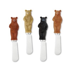 Supreme Housewares - Esparcidores de queso de oso, asas de resina pintadas a mano con cuchillas de acero inoxidable para esparcir queso crema, mantequilla, mermelada o sándwich, colores surtidos