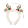 FOMIYES Christmas Reindeer Antlers Headband Plush Holiday Hair Hoop for