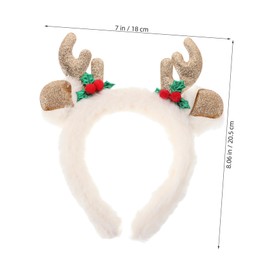 FOMIYES Christmas Reindeer Antlers Headband Plush Holiday Hair Hoop for Women and Soft Comfortable Fit Festive Party Costume Accessory with Cute Elk Design