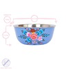 1x Ocean Pansy 14.5cm Hand-Painted Picnic Snack Bowl - Reusable