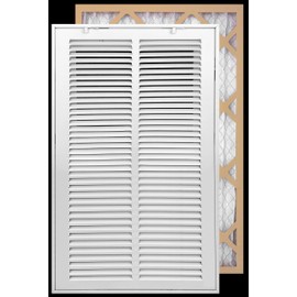 Handua 14"W x 20"H [Duct Opening Size] Filter Included Steel Return Air Filter Grille [Removable Door] for 1" Filters, Vent Cover Grill, White, Outer Dimensions: 16 5/8"W X 22 5/8"H for 14x20 Opening