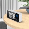 Mirror LED Alarm Clock Two Sets of Alarm Rechargeable Voice