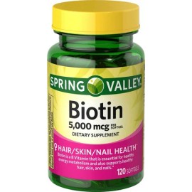 Biotina 5000 Mcg Rápida Absorción Cabello Uñas 120 Cap Sin Sabor
