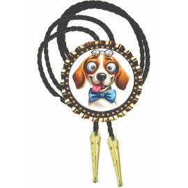 photos on a bolo ties mens wear gift for dad Cartoon Dog Beagle Bolo Tie Men's Neckties Men's Clothing Accessory