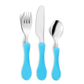 Amefa Reglisse Children's Cutlery Set Stainless Steel with Ergonomic Plastic Handles Mint 3-Piece Set