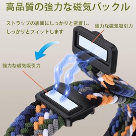 [SQHYWJ] 20mm 22mm Fashion Comfortable Elastic Breathable Quick Release Strap Magnetic Absorbent Buckle Watch and Smart Watch Replacement Band, 22 mm