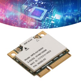Zopsc Tarjeta WiFi AX1800H, Bluetooth 5.2 Mini Interfaz PCIE Tarjeta WiFi 6, 2,4 GHz 5 GHz Doble Banda AX1800H WiFi 6 Mini Adaptador PCIE para 10 11 para Linux