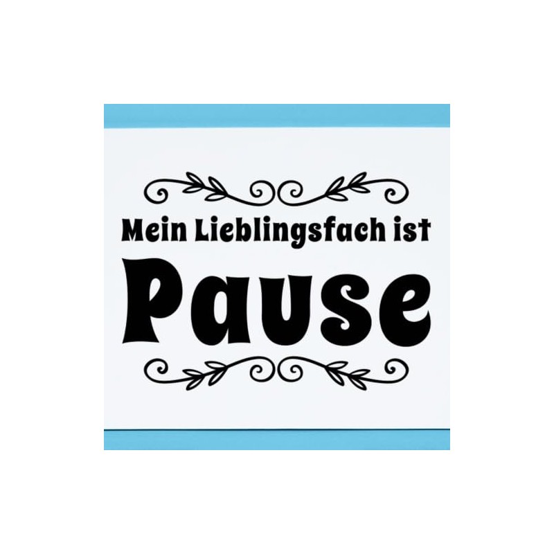 Spreadshirt Mein Lieblingsfach Ist Pause Brotdose Lunchbox, One size, Saphirblau