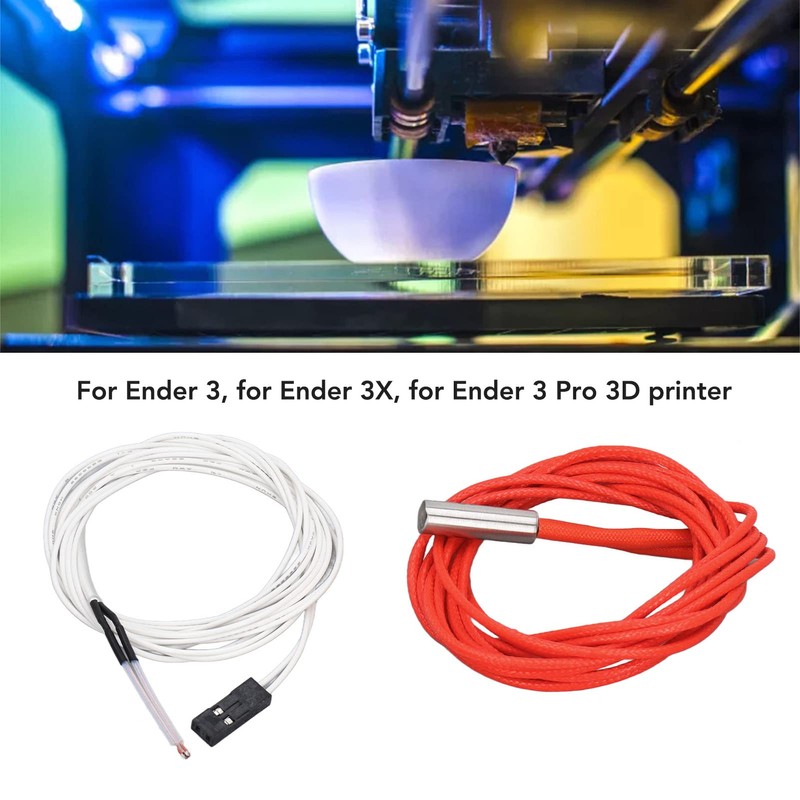 Cable termistor de impresora 3D, alta compatibilidad 24V 40W calentador