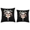 Funny - Peek-a-boo - Shih Tzu Throw Pillow