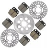 Caltric Front Rear Brake Disc Rotor w/ Pads for Yamaha
